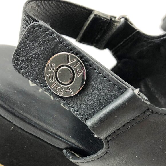 VIA SPIGA Neza Platform Leather Sporty Strappy Sandals 6.5 US/36.5 EU - Picture 6 of 12